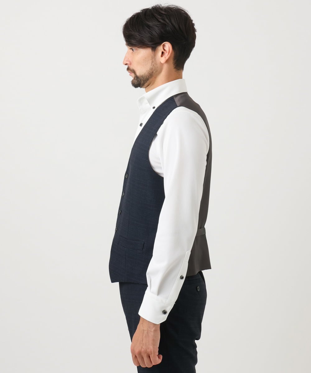 MNVDD01330 MICHEL KLEIN HOMME(ミッシェルクラン オム) 【セットアップ】3ピース対応リバーシブルベスト ネイビー