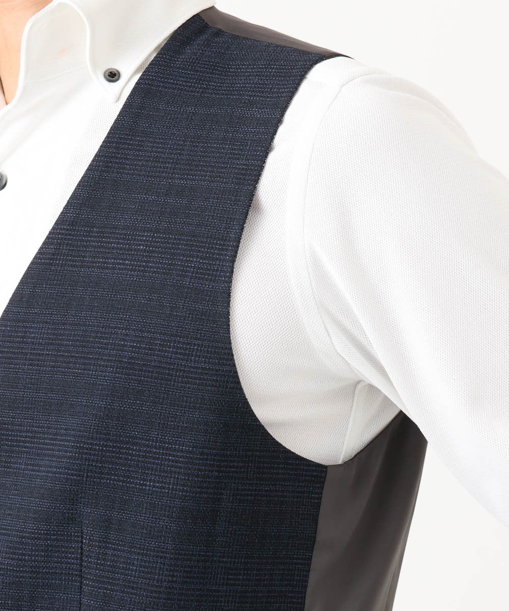 MNVDD01330 MICHEL KLEIN HOMME(ミッシェルクラン オム) 【セットアップ】3ピース対応リバーシブルベスト ネイビー