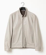 MNWAA01690 MICHEL KLEIN HOMME(ミッシェルクラン オム) レザースタンドブルゾン ベージュ