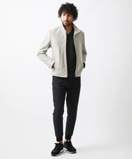 MNWAA01690 MICHEL KLEIN HOMME(ミッシェルクラン オム) レザースタンドブルゾン ベージュ