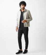 MNWAA01690 MICHEL KLEIN HOMME(ミッシェルクラン オム) レザースタンドブルゾン ベージュ