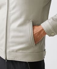 MNWAA01690 MICHEL KLEIN HOMME(ミッシェルクラン オム) レザースタンドブルゾン ベージュ