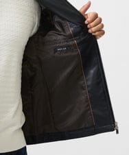 MNWDA01790 MICHEL KLEIN HOMME(ミッシェルクラン オム) ラムレザーブルゾン ブラック