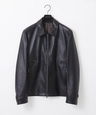 MNWDA01790 MICHEL KLEIN HOMME(ミッシェルクラン オム) ラムレザーブルゾン ブラック