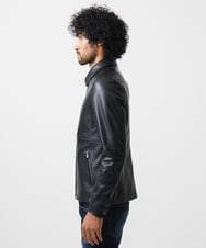 MNWDA01790 MICHEL KLEIN HOMME(ミッシェルクラン オム) ラムレザーブルゾン ブラック