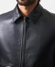 MNWDA01790 MICHEL KLEIN HOMME(ミッシェルクラン オム) ラムレザーブルゾン ブラック