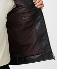 MNWDV50690 MICHEL KLEIN HOMME(ミッシェルクラン オム) ラムレザーブルゾン ブラック
