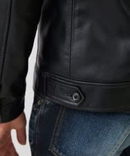 MNWDV50690 MICHEL KLEIN HOMME(ミッシェルクラン オム) ラムレザーブルゾン ブラック