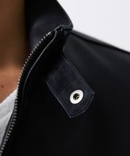 MNWJS01690 MICHEL KLEIN HOMME(ミッシェルクラン オム) シングルライダースレザーブルゾン ブラック