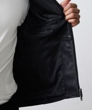 MNWJS01690 MICHEL KLEIN HOMME(ミッシェルクラン オム) シングルライダースレザーブルゾン ブラック