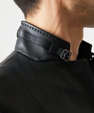 MNWVD50100 MICHEL KLEIN HOMME(ミッシェルクラン オム) ラムレザーコンバーチブルジャケット ブラック