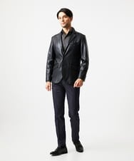 MNWVD50100 MICHEL KLEIN HOMME(ミッシェルクラン オム) ラムレザーコンバーチブルジャケット ブラック