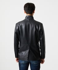 MNWVD50100 MICHEL KLEIN HOMME(ミッシェルクラン オム) ラムレザーコンバーチブルジャケット ブラック