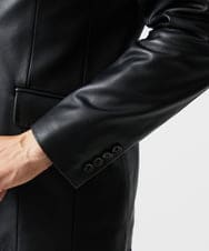 MNWVD50100 MICHEL KLEIN HOMME(ミッシェルクラン オム) ラムレザーコンバーチブルジャケット ブラック