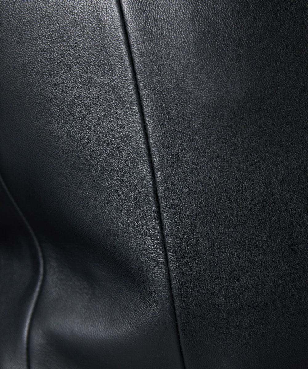 MNWVD50100 MICHEL KLEIN HOMME(ミッシェルクラン オム) ラムレザーコンバーチブルジャケット ブラック