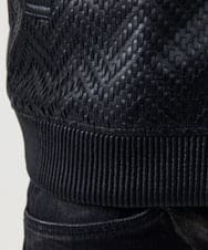MNWVD51200 MICHEL KLEIN HOMME(ミッシェルクラン オム) ラムレザーMA-1型ブルゾン ブラック