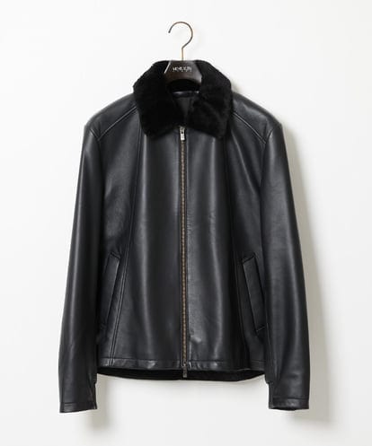 MNWVI01130 MICHEL KLEIN HOMME レザーライダースブルゾン