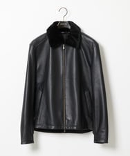 MNWVI01130 MICHEL KLEIN HOMME(ミッシェルクラン オム) レザーライダースブルゾン ブラック