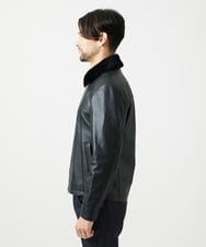 MNWVI01130 MICHEL KLEIN HOMME(ミッシェルクラン オム) レザーライダースブルゾン ブラック