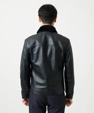MNWVI01130 MICHEL KLEIN HOMME(ミッシェルクラン オム) レザーライダースブルゾン ブラック