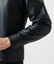 MNWVI01130 MICHEL KLEIN HOMME(ミッシェルクラン オム) レザーライダースブルゾン ブラック