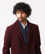 MO3AA50190 MICHEL KLEIN HOMME(ミッシェルクラン オム) リバーシブルカシミヤマフラー ネイビー
