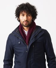 MO3AA50190 MICHEL KLEIN HOMME(ミッシェルクラン オム) リバーシブルカシミヤマフラー パープル