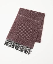 MO3AA51160 MICHEL KLEIN HOMME(ミッシェルクラン オム) グレンチェック柄ウールマフラー パープル