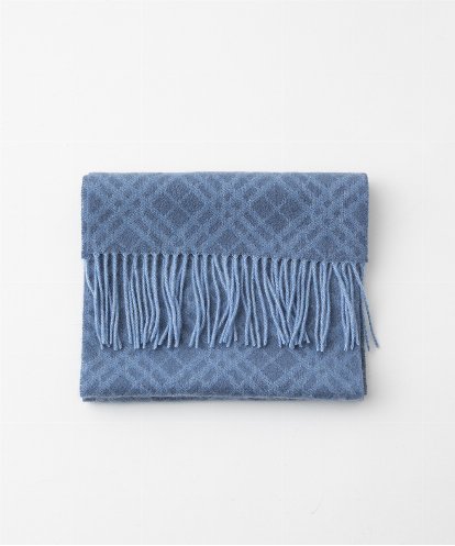 MO3AF50200 MICHEL KLEIN HOMME バイアスチェック柄カシミヤマフラー