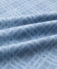 MO3AF50200 MICHEL KLEIN HOMME(ミッシェルクラン オム) バイアスチェック柄カシミヤマフラー ブルー