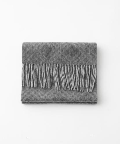 MO3AF50200 MICHEL KLEIN HOMME バイアスチェック柄カシミヤマフラー