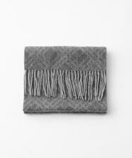 MO3AF50200 MICHEL KLEIN HOMME(ミッシェルクラン オム) バイアスチェック柄カシミヤマフラー グレー