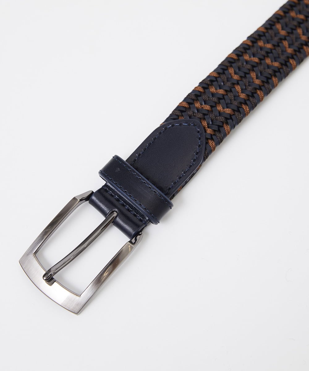 MO4AC50150 MICHEL KLEIN HOMME(ミッシェルクラン オム) メッシュレザーベルト ネイビー