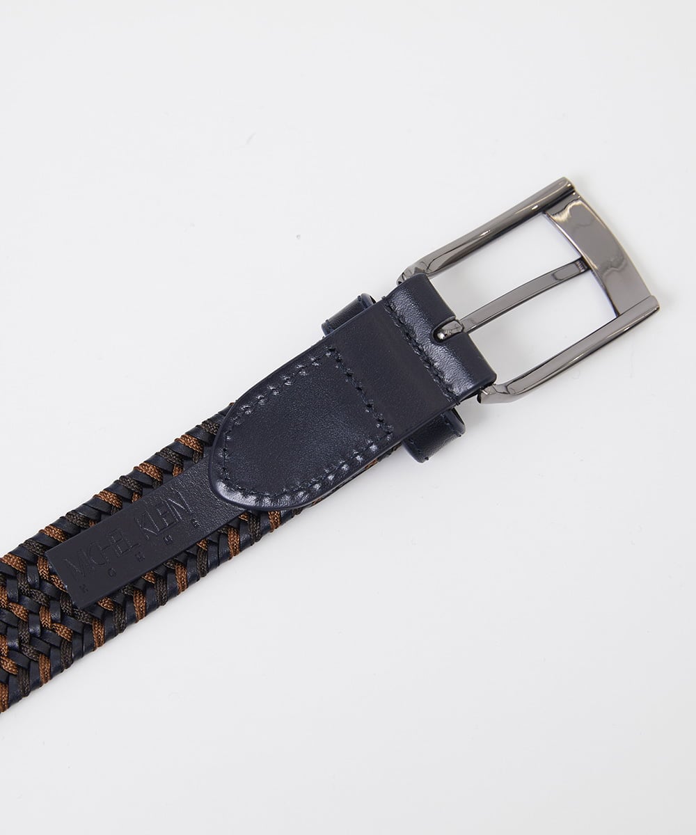 MO4AC50150 MICHEL KLEIN HOMME(ミッシェルクラン オム) メッシュレザーベルト ネイビー