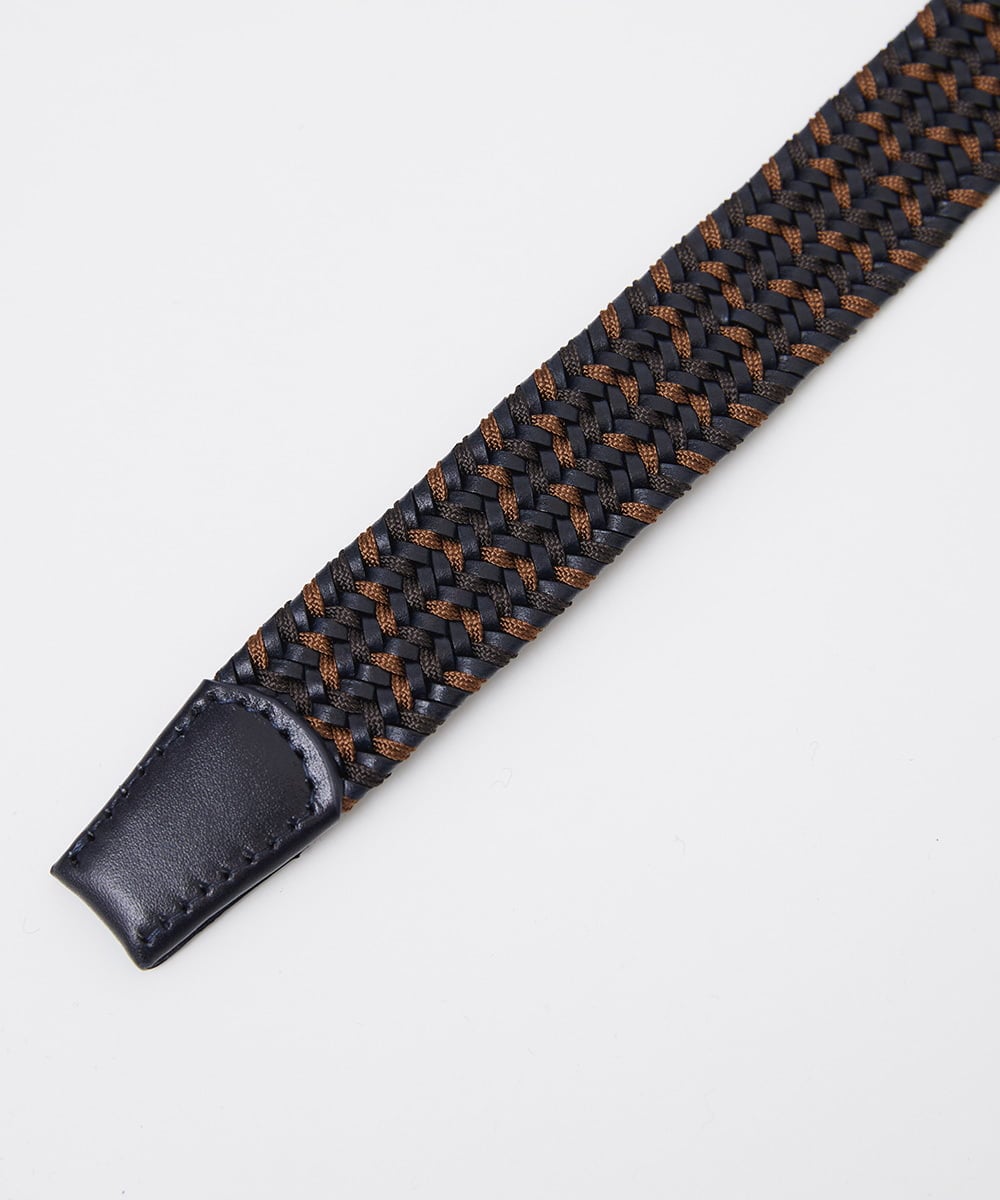 MO4AC50150 MICHEL KLEIN HOMME(ミッシェルクラン オム) メッシュレザーベルト ネイビー