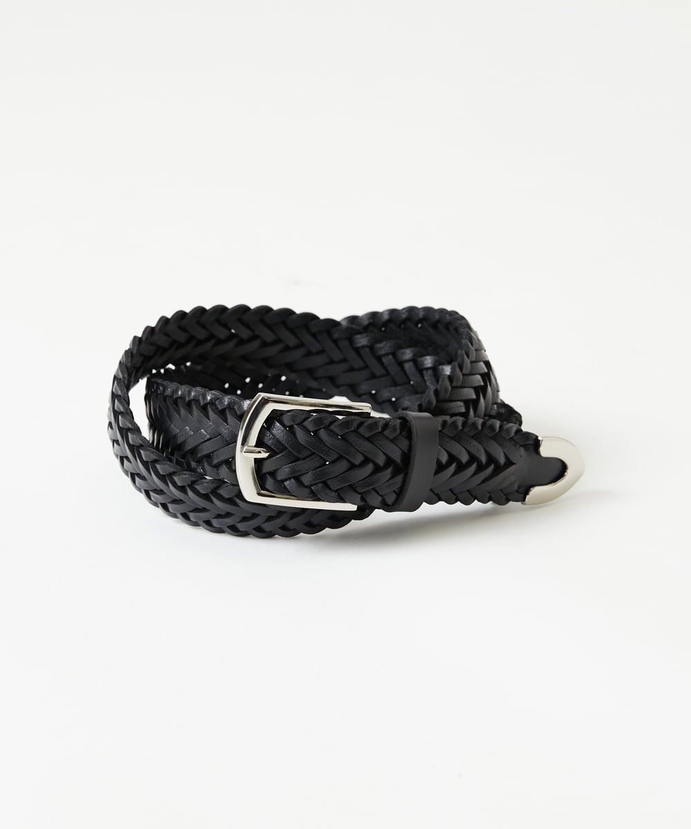MO4GF51150 MICHEL KLEIN HOMME(ミッシェルクラン オム) レザーメッシュベルト ブラック