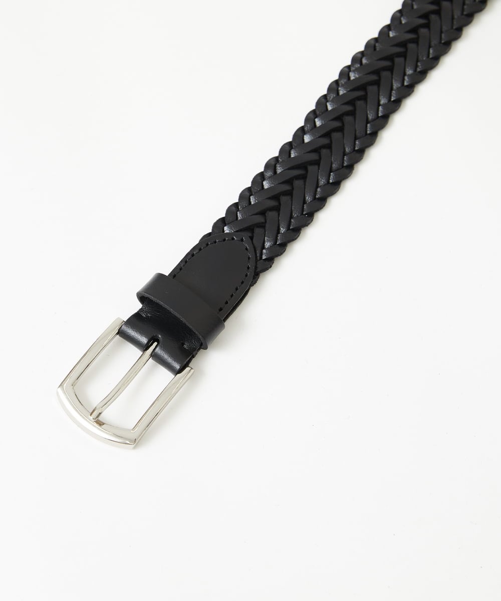 MO4GF51150 MICHEL KLEIN HOMME(ミッシェルクラン オム) レザーメッシュベルト ブラック