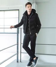 MO6AC50290 MICHEL KLEIN HOMME(ミッシェルクラン オム) 《日本製》エンボス加工レザーシューズ ブラック