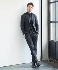 MO6AC51400 MICHEL KLEIN HOMME(ミッシェルクラン オム) 《日本製》エンボス加工レザーブーツ ブラック