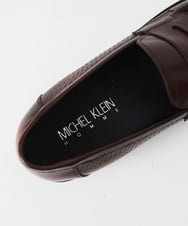 MO6AD50360 MICHEL KLEIN HOMME(ミッシェルクラン オム) カーボンクロス綾織柄ローファー パープル