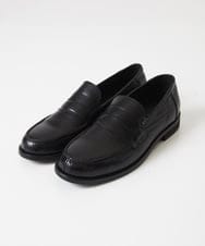 MO6AD50360 MICHEL KLEIN HOMME(ミッシェルクラン オム) カーボンクロス綾織柄ローファー ブラック