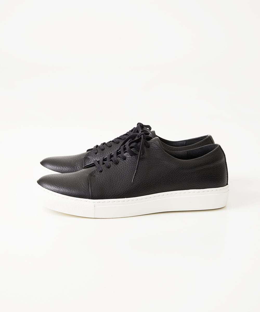 MO6AD51360 MICHEL KLEIN HOMME(ミッシェルクラン オム) シボ革スニーカー ブラック