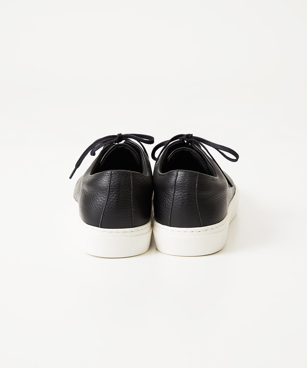MO6AD51360 MICHEL KLEIN HOMME(ミッシェルクラン オム) シボ革スニーカー ブラック