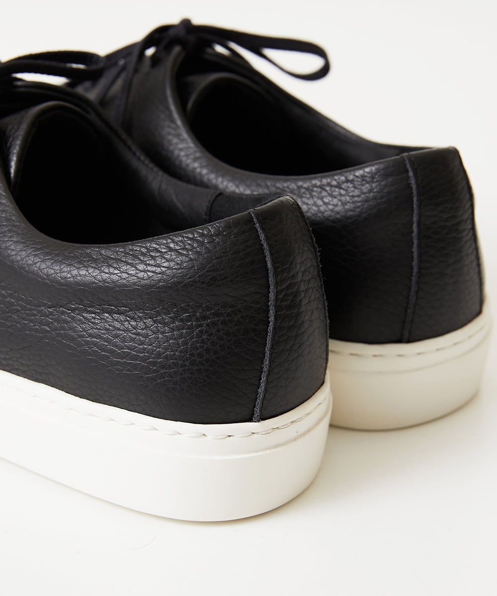 MO6AD51360 MICHEL KLEIN HOMME(ミッシェルクラン オム) シボ革スニーカー ブラック