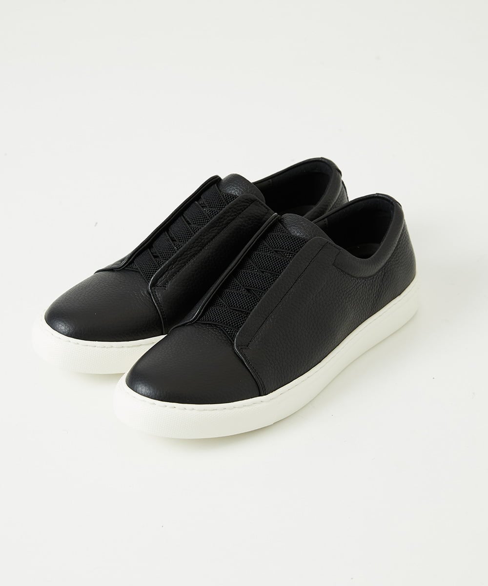 MO6GF50360 MICHEL KLEIN HOMME(ミッシェルクラン オム) スリッポン　レザースニーカー ブラック