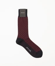 MO8TC50029 MICHEL KLEIN HOMME(ミッシェルクラン オム) シェブロン柄クルーソックス パープル