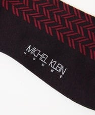 MO8TC50029 MICHEL KLEIN HOMME(ミッシェルクラン オム) シェブロン柄クルーソックス パープル