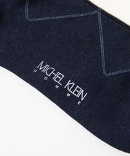 MO8TC51029 MICHEL KLEIN HOMME(ミッシェルクラン オム) ウィンドーペン柄クルーソックス ネイビー