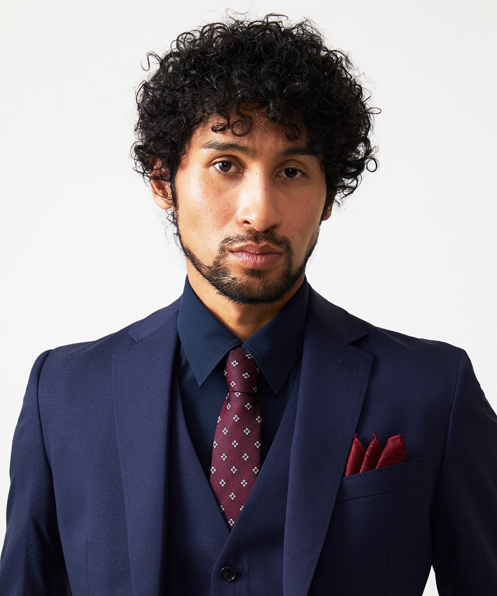 MO9TF50060 MICHEL KLEIN HOMME(ミッシェルクラン オム) ポケットチーフ パープル