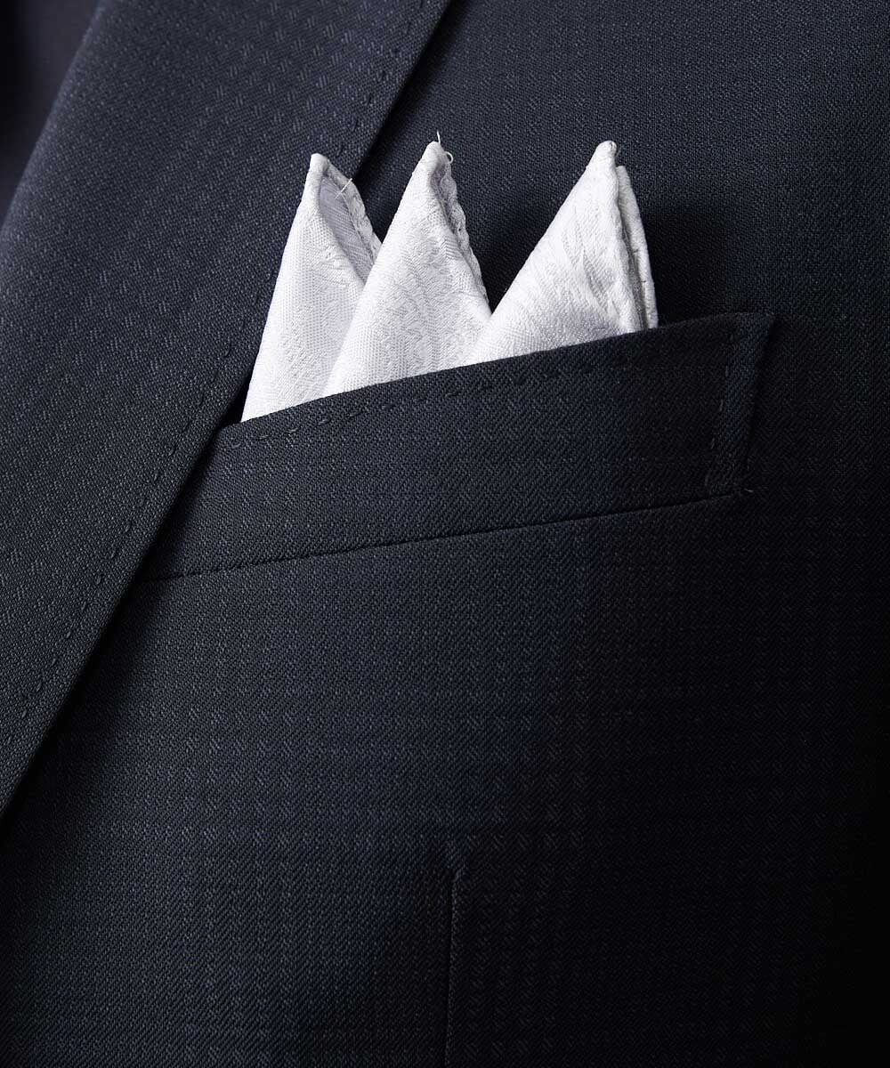 MO9TF50060 MICHEL KLEIN HOMME(ミッシェルクラン オム) ポケットチーフ ライトグレー